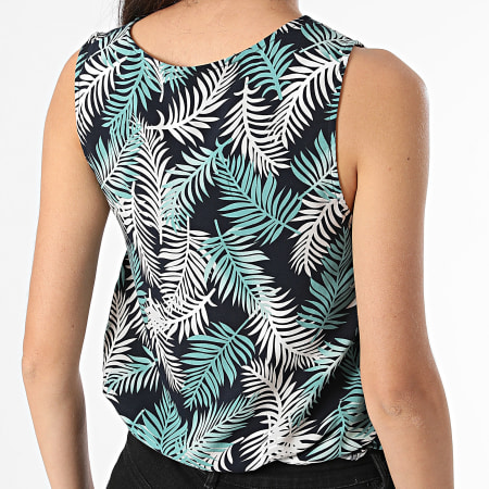 Vero Moda - Easy Joy Camiseta de tirantes de mujer con cuello en V Floral azul marino