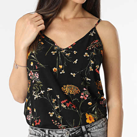 Vero Moda - Easy Joy Camiseta de tirantes para mujer Floral negro