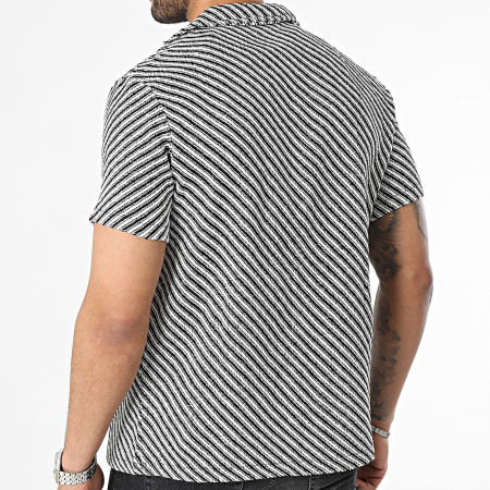 Frilivin - Camisa de manga corta a rayas blancas y negras