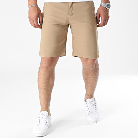 Frilivin - Pantalones cortos chinos camel