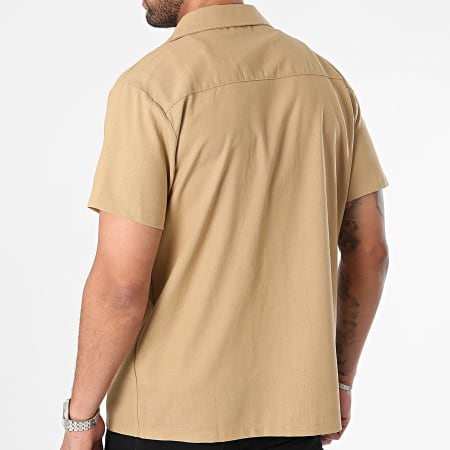 Frilivin - Camisa de manga corta camel