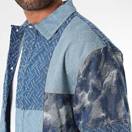 Frilivin - Ensemble Veste Jean Et Jean Bleu Denim