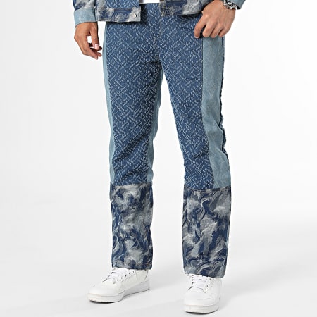 Frilivin - Ensemble Veste Jean Et Jean Bleu Denim