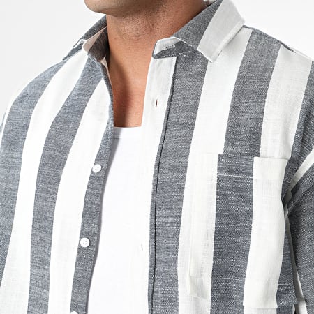 Frilivin - Shirt met lange mouwen en streepbroeken witblauw marine