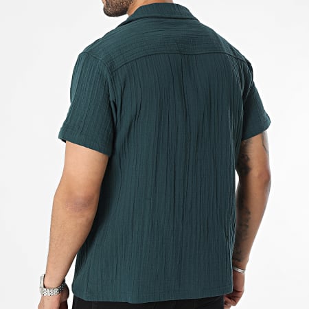 Frilivin - Camisa verde oscuro de manga corta