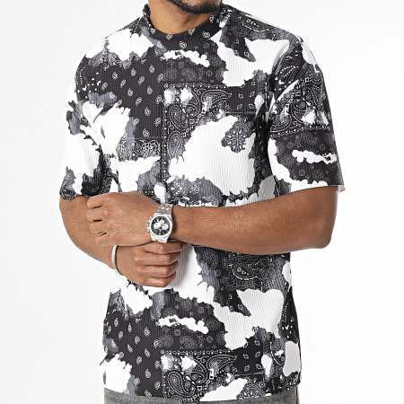 Frilivin - Tee Shirt Blanc Noir Bandana