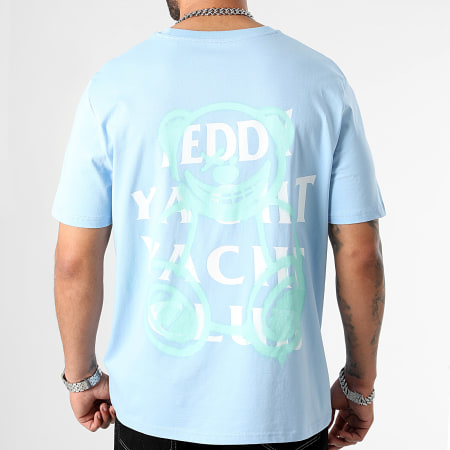 Teddy Yacht Club - Tee Shirt Oversize Large Propaganda Bear Blu Azzurro