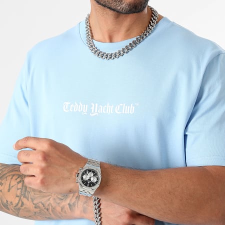 Teddy Yacht Club - Tee Shirt Oversize Large Propaganda Bear Blu Azzurro