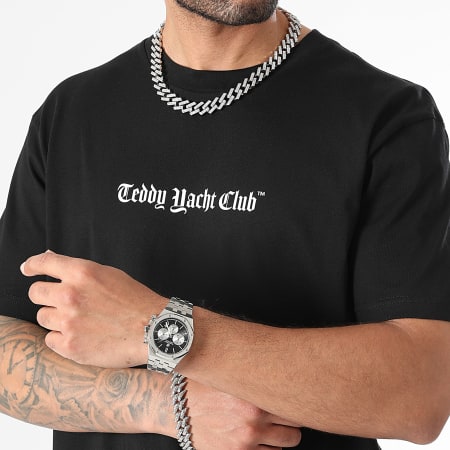 Teddy Yacht Club - Tee Shirt Oversize Large Propaganda Slogan Verde Negro
