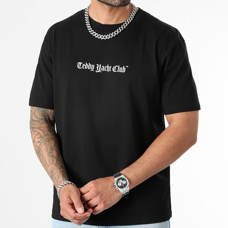 Teddy Yacht Club - Tee Shirt Oversize Large Propaganda Slogan Verde Nero