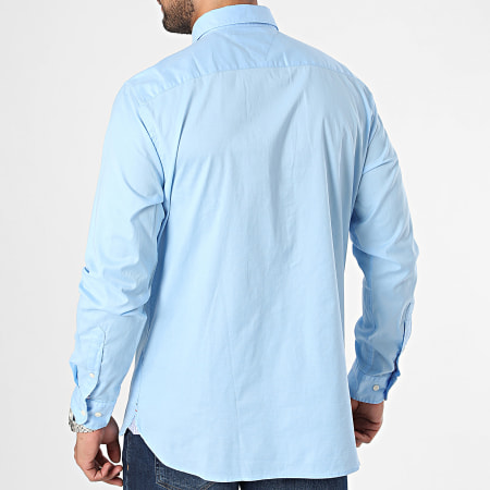 Tommy Hilfiger - Camisa de manga larga Flex Poplin 0934 Azul claro