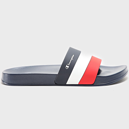 Champion - Claquettes All American Slide S22049 Navy Blue Red White