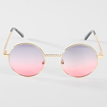 Frilivin - Gafas de sol rosa dorado negro