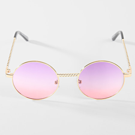 Frilivin - Gafas de sol Golden Black Violet Pink