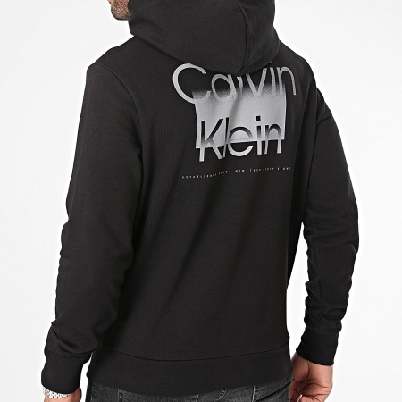 Calvin Klein - Felpa con cappuccio con logo posteriore ingrandito 3079 nero