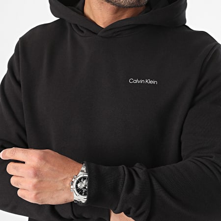 Calvin Klein - Sweat Capuche Enlarged Back Logo 3079 Noir