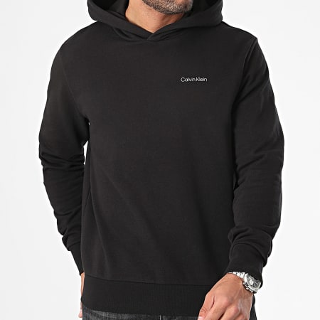 Calvin Klein - Logotipo ampliado en la espalda Sudadera con capucha 3079 Negro