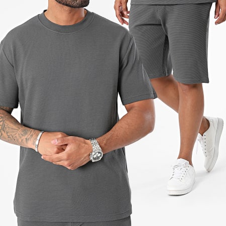 Classic Series - Set antracietgrijze t-shirts en joggingshorts