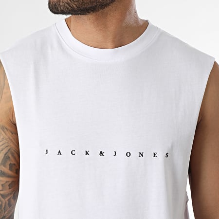 Jack And Jones - Tee Shirt Sans Manches Star Blanc