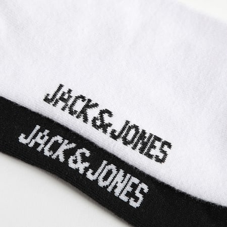 Jack And Jones - Lot De 5 Paires De Chaussettes Leon Short Tennis Noir Blanc