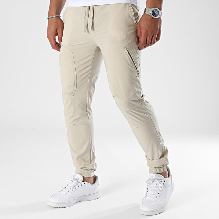 John H - Pantalones de chándal beige