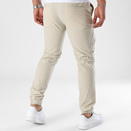 John H - Pantalones de chándal beige