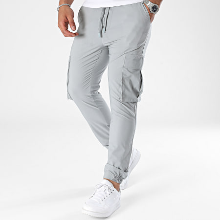 John H - Pantalones Cargo Grises