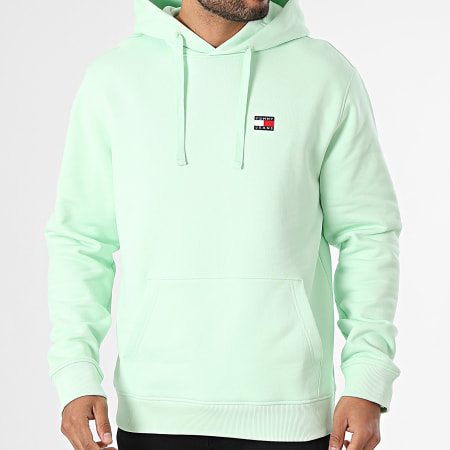 Tommy Jeans - Sudadera con capucha Badge 7988 Verde claro