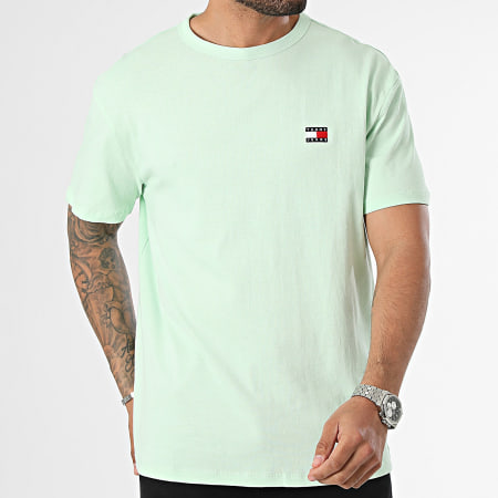 Tommy Jeans - Maglietta con distintivo 7995 Verde chiaro