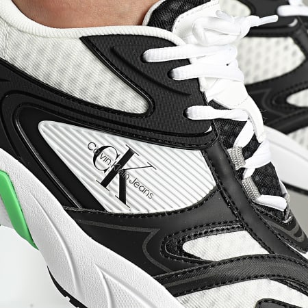 Calvin Klein - Baskets Retro Tenis Low Mix 0931 Black Bright White Classic Green