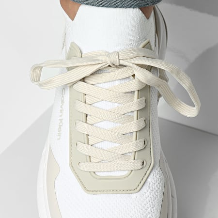 Calvin Klein - Baskets Low Top Lace Up Mix 0918 White Ecru Atmosphere