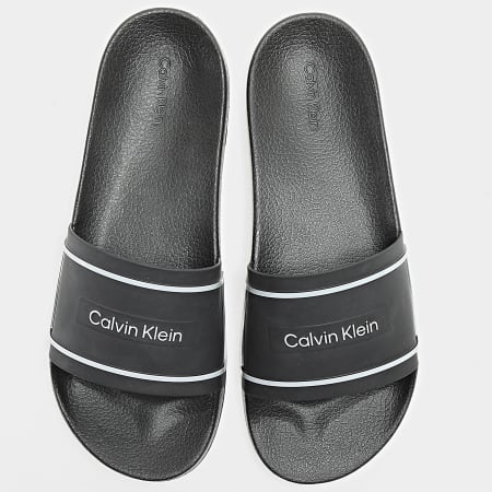 Calvin Klein - Claquettes Pool Slide 1976 Ck Black