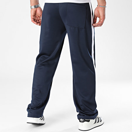 Frilivin - Pantaloni da jogging blu navy e bianchi