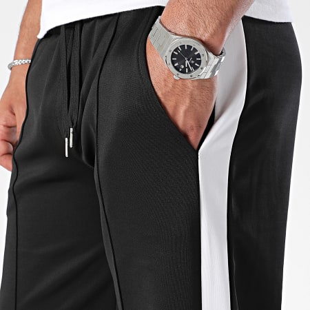 Frilivin - Pantalones Jogging Blanco Negro