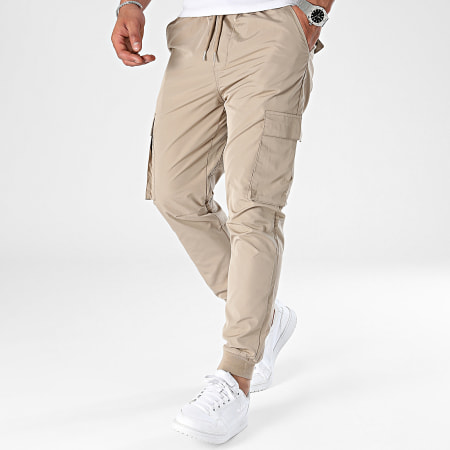 Frilivin - Pantalón Cargo Beige Oscuro