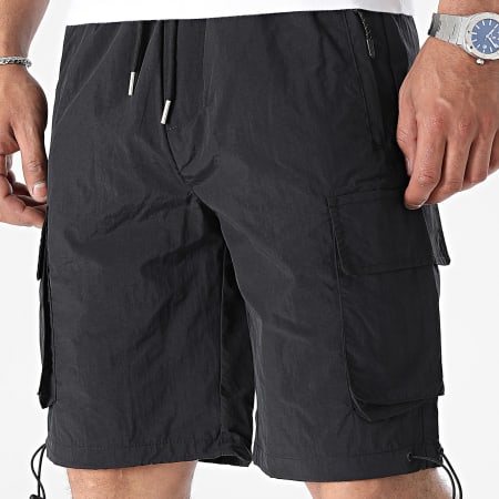 Frilivin - Pantalones cortos cargo negros