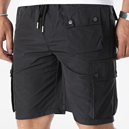 Frilivin - Pantalones cortos cargo negros