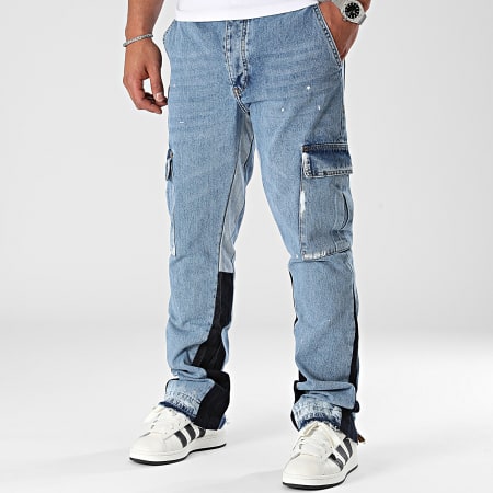 Frilivin - Blauwe Denim Cargo Jeans