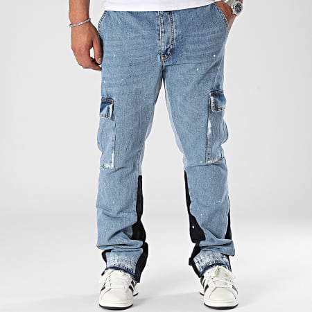 Frilivin - Blauwe Denim Cargo Jeans