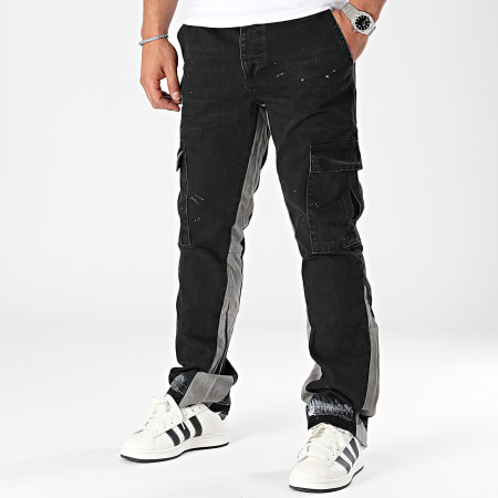 Frilivin - Zwarte Cargo Jeans