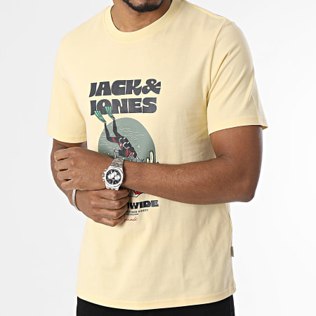 Jack And Jones - Camiseta amarilla Coconut Skull