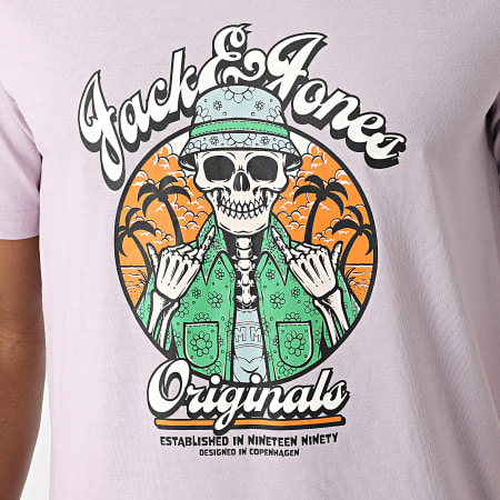 Jack And Jones - Tee Shirt Coconut Skull Lila