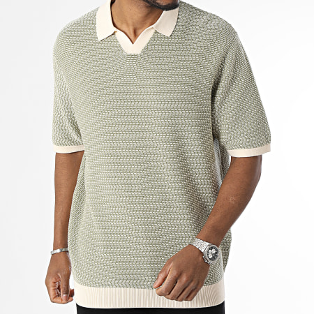 Jack And Jones - Polo de manga corta Mykonos Structure Verde caqui