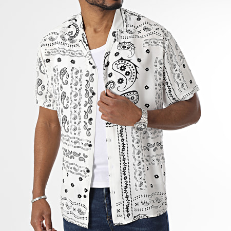 Jack And Jones - Camicia a maniche corte Luke Paisley Resort con bandana bianca