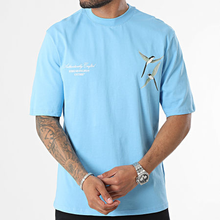 KZR - Camiseta oversize azul claro