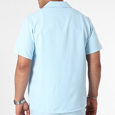 KZR - Set camicia e pantaloni a maniche corte Azzurro