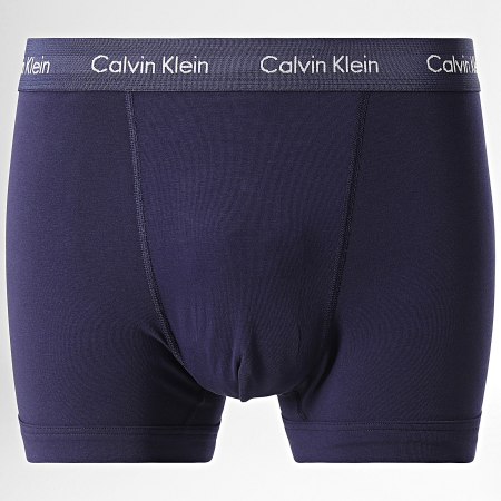 Calvin Klein - Lot De 3 Boxers Trunk U2662G Bleu Marine Bleu Clair Beige