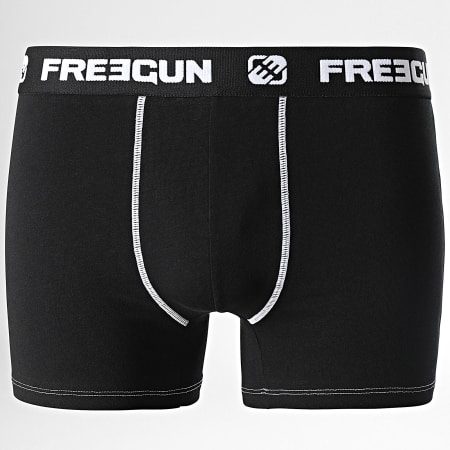 Freegun - Set di 2 boxer ultra elasticizzati neri