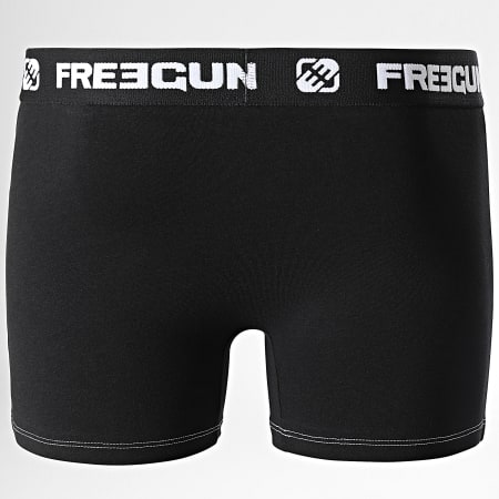 Freegun - Lot De 2 Boxers Ultra Stretch Noir