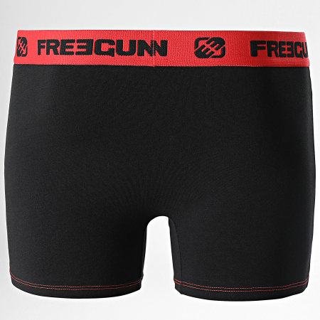 Freegun - Lot De 2 Boxers Ultra Stretch Noir Rouge